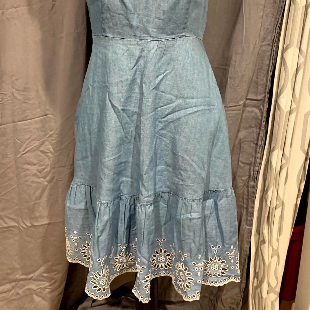 Chambray Cami Ruffled Dress - Picture 2 of 3